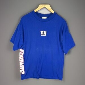 Vintage Y2K Reebok New York Giants NFL Football Shirt Blue White Red Size L
